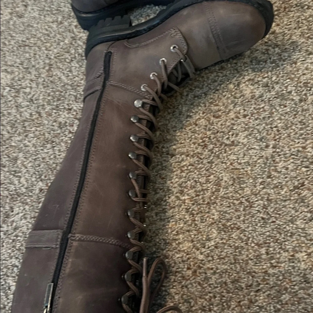 Harley-Davidson Women's Dark Brown Lace-Up Boots New without box - Picture 2 of 3